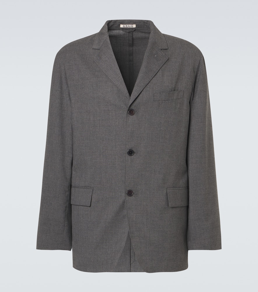 Cashmere poplin blazer