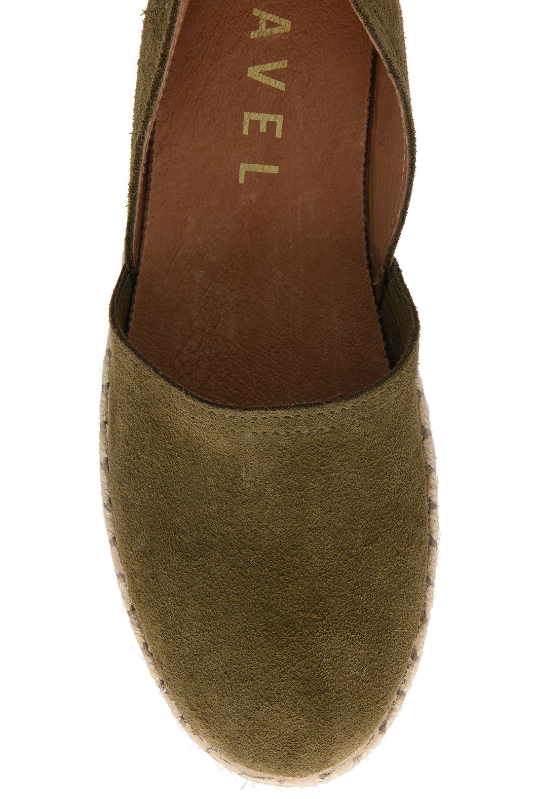 Ravel Khaki Suede 'pressen' Flat Espadrille Shoe