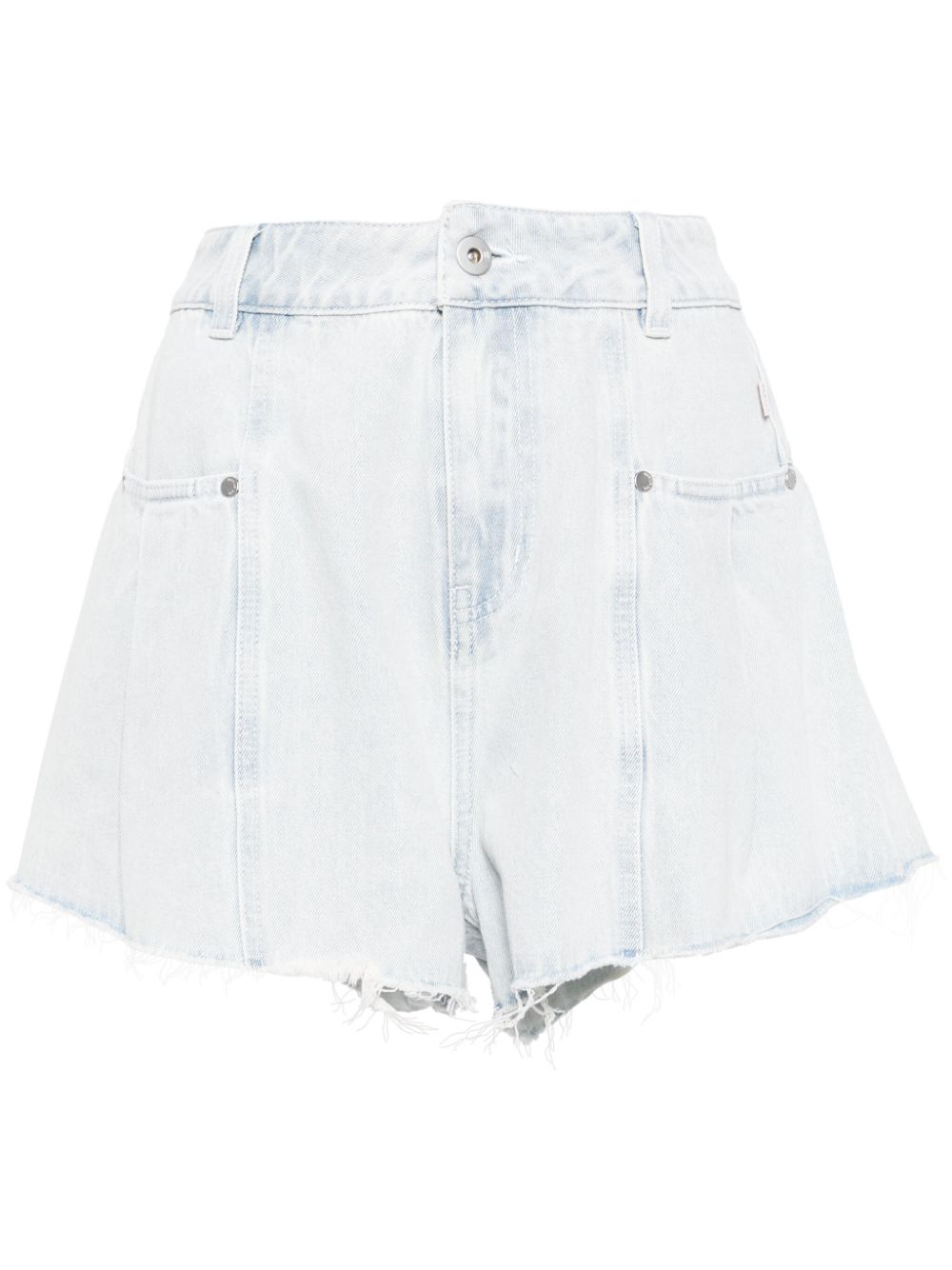 Patch pocket mini-shorts - Blue