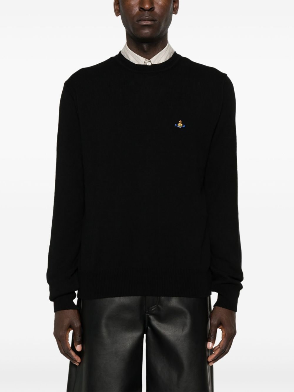 Black Cotton Blend Alex Sweater