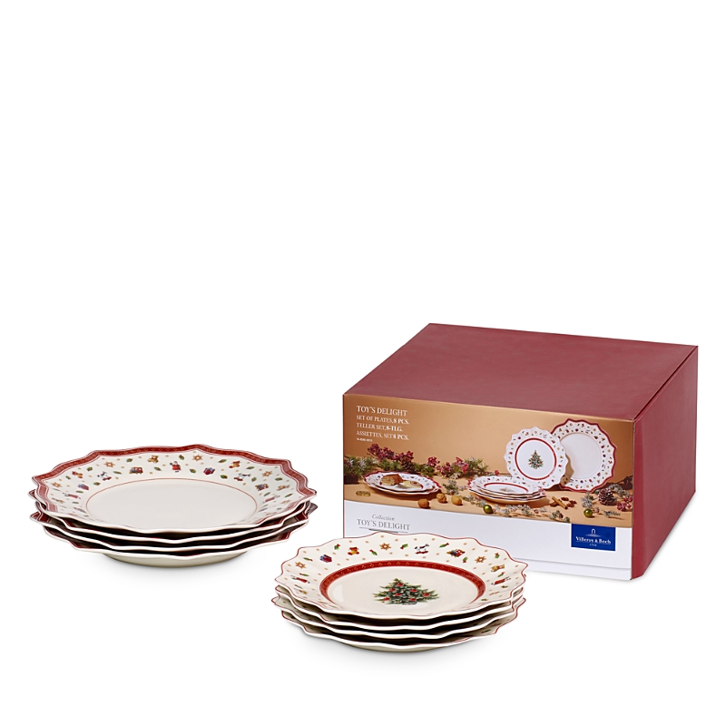 Toy's Delight Dinner & Salad Plate Set, 8 Pieces