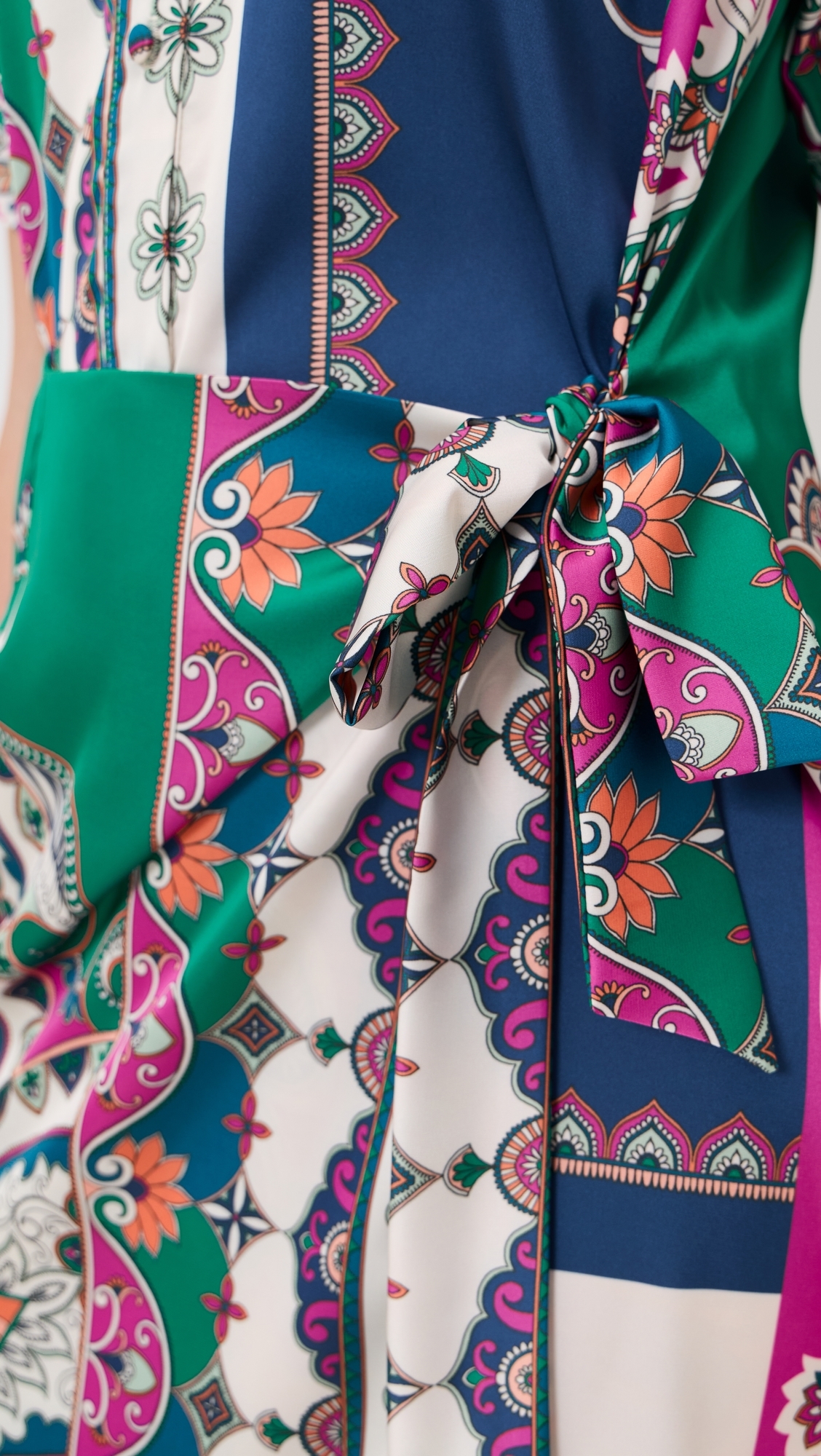 Kezia Dress Multicolored Patchwork Scarf