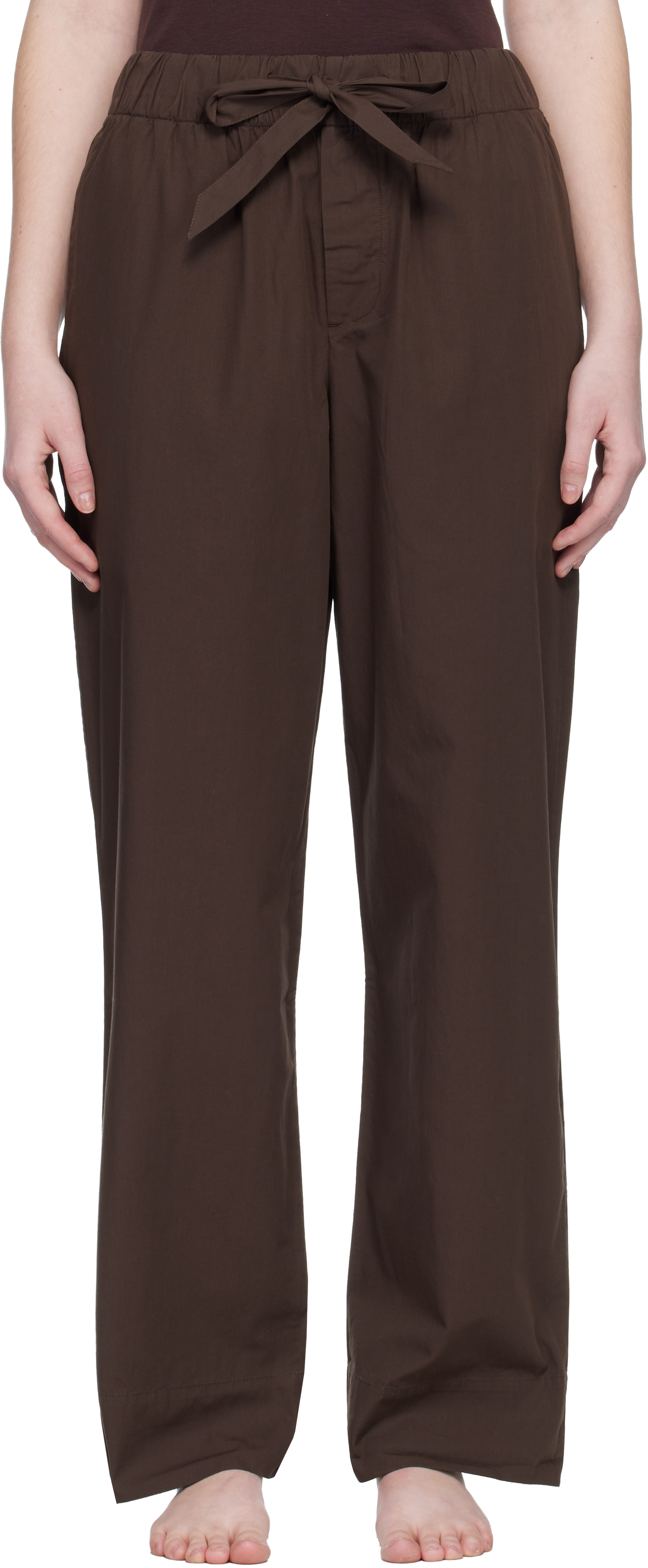 Brown Poplin Pyjama Pants