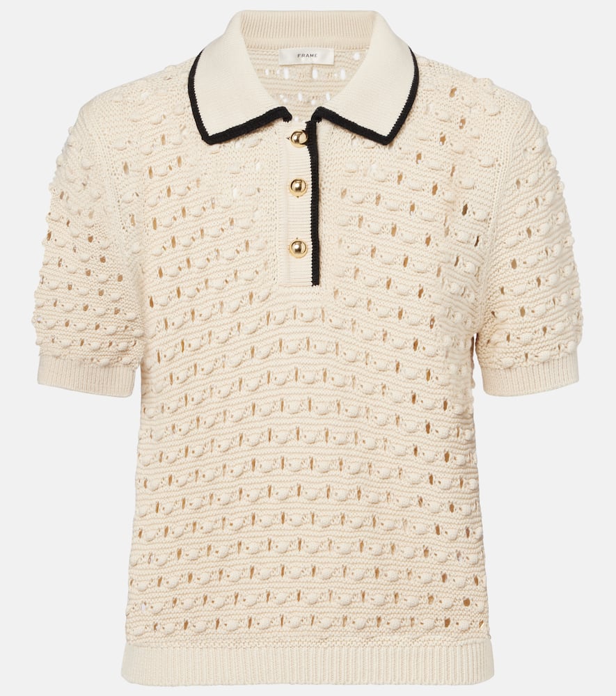 Bauble pointelle cotton polo shirt
