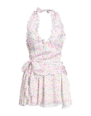Woman Mini dress White Size 4 Polyester