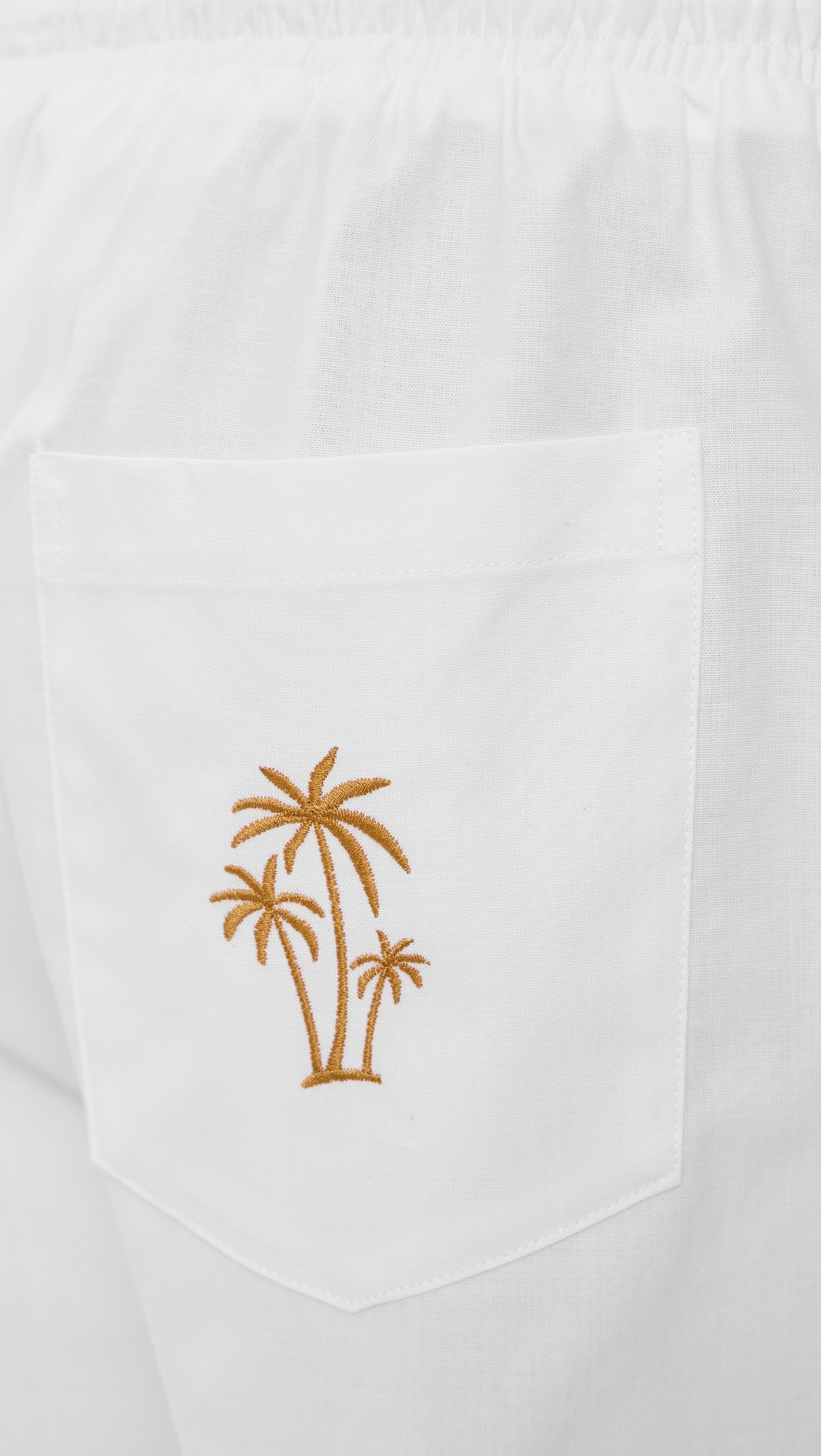 Samet Embroidered Linen Shorts White
