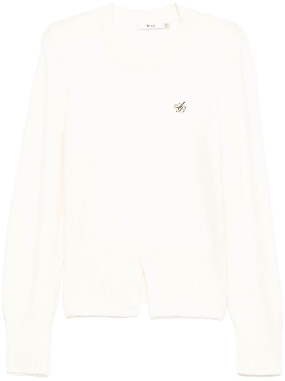 Buttoned-hem jumper - Blue