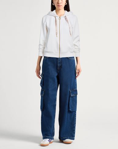 Woman Sweatshirt White Size M Modal, Polyester, Elastane