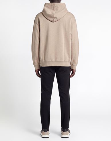 Man Sweatshirt Taupe Size L Cotton, Polyester, Elastane