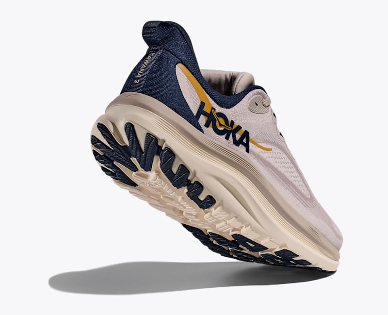 HOKA Men's Kawana 3 Shoes in Putty/Midnight Blue