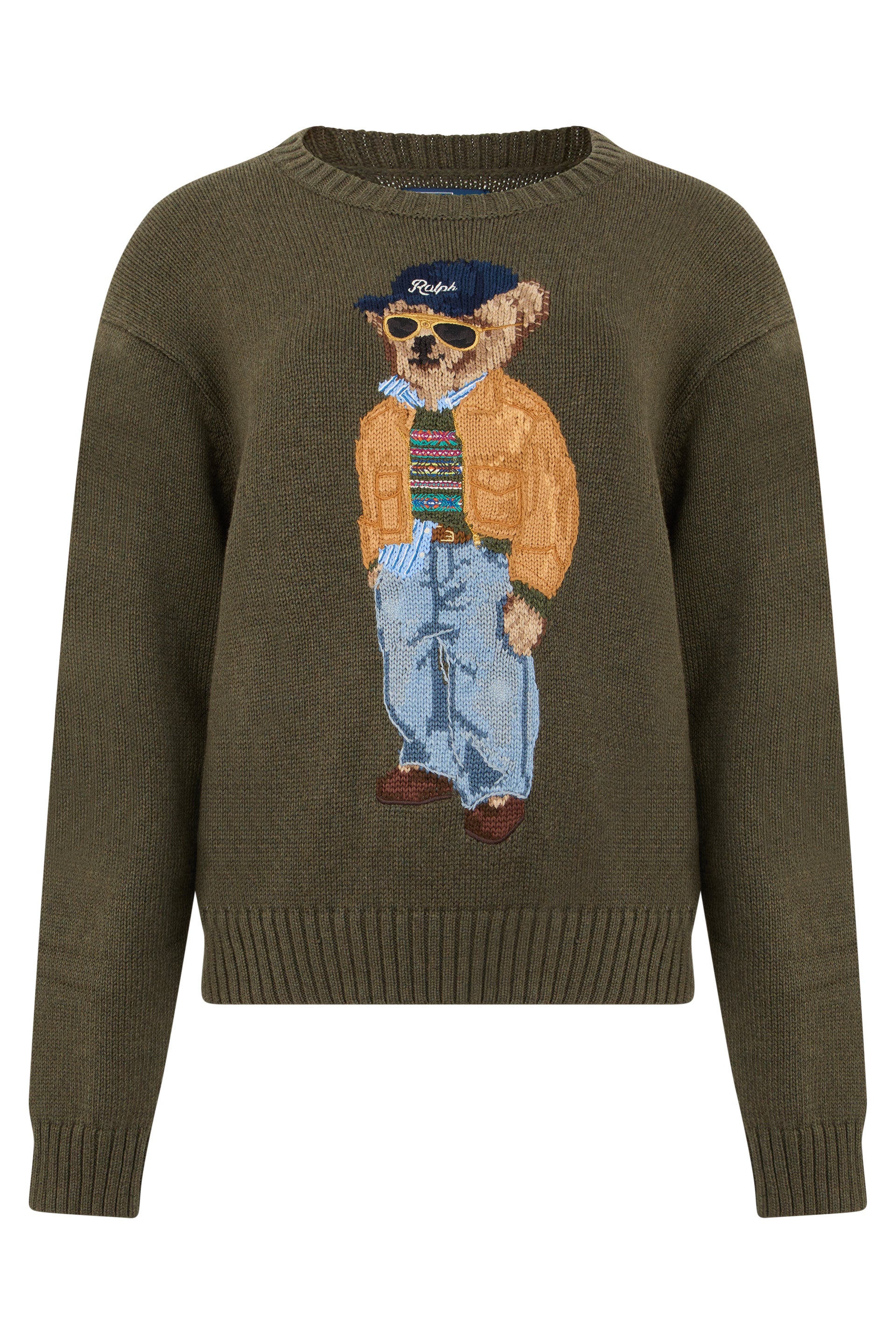 Women's Sweater with Stylized Teddy Bear Graphic
