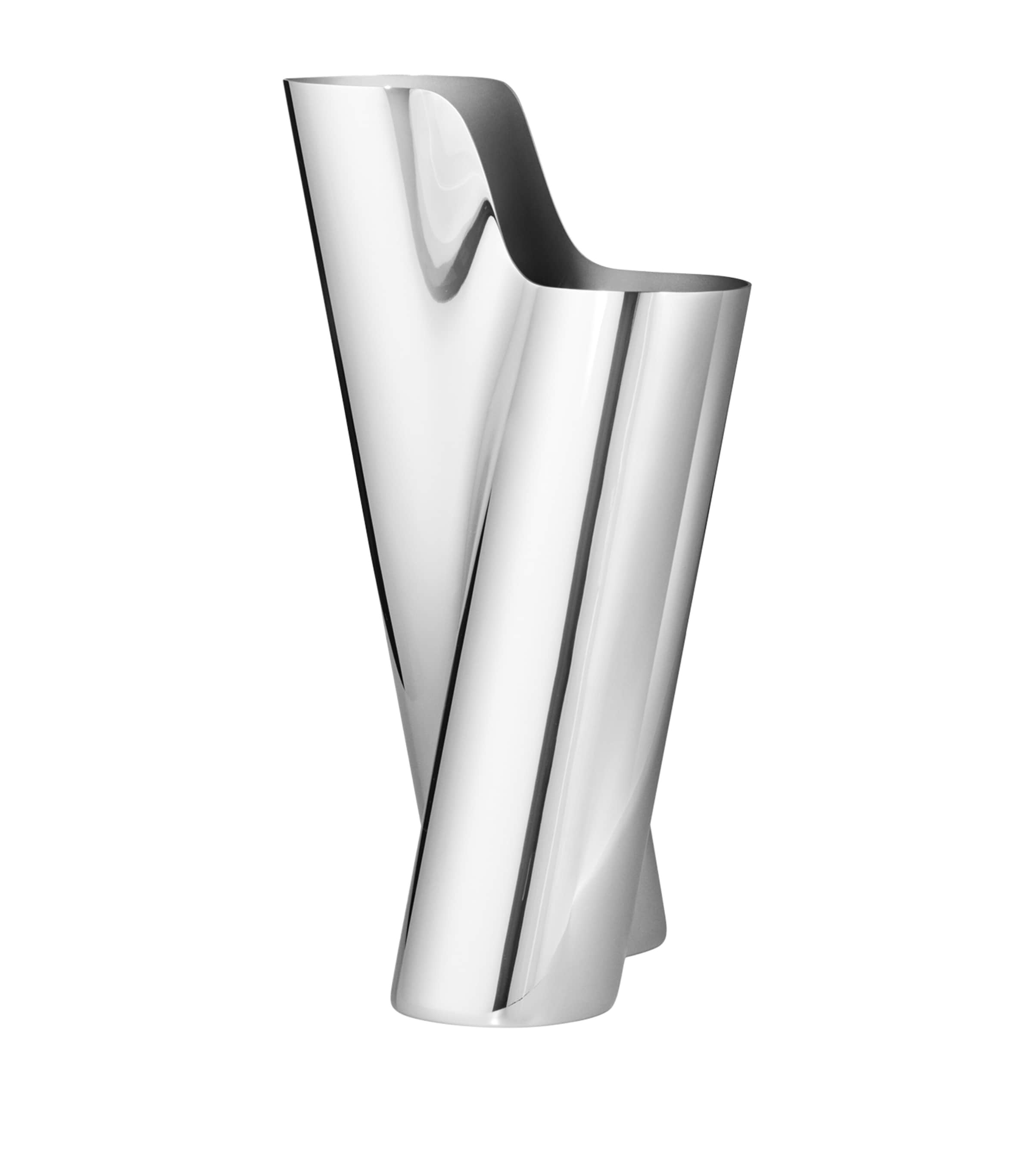 Small Stainless Steel Lituus Vase