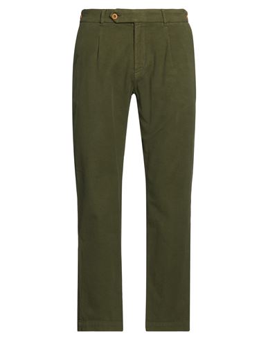 Man Pants Military green Size 32 Cotton, Elastane