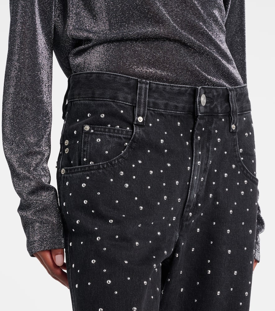 Embellished straight jeans