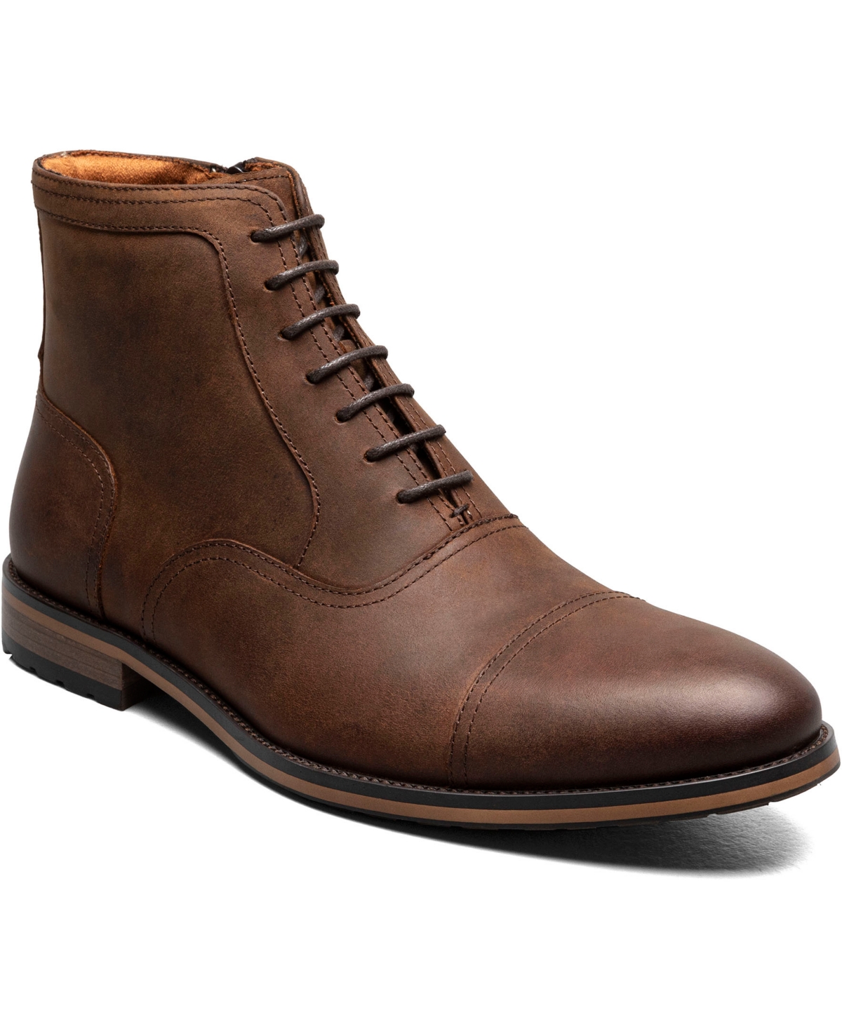 Men's Porter Cap Toe Side Zip Boots - Brown