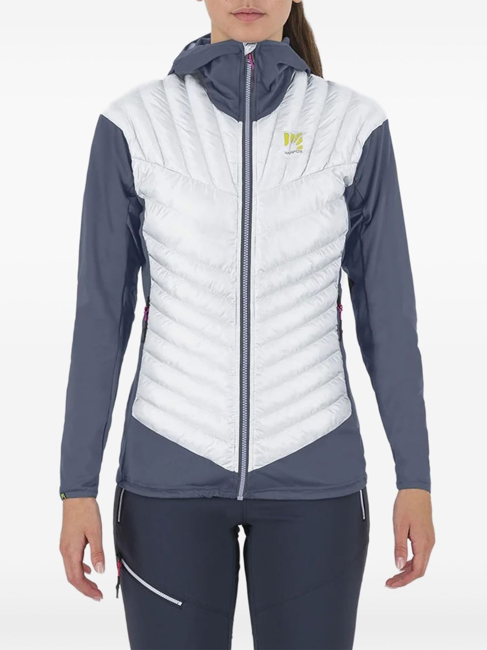 Hooded quilted jacket - Blue