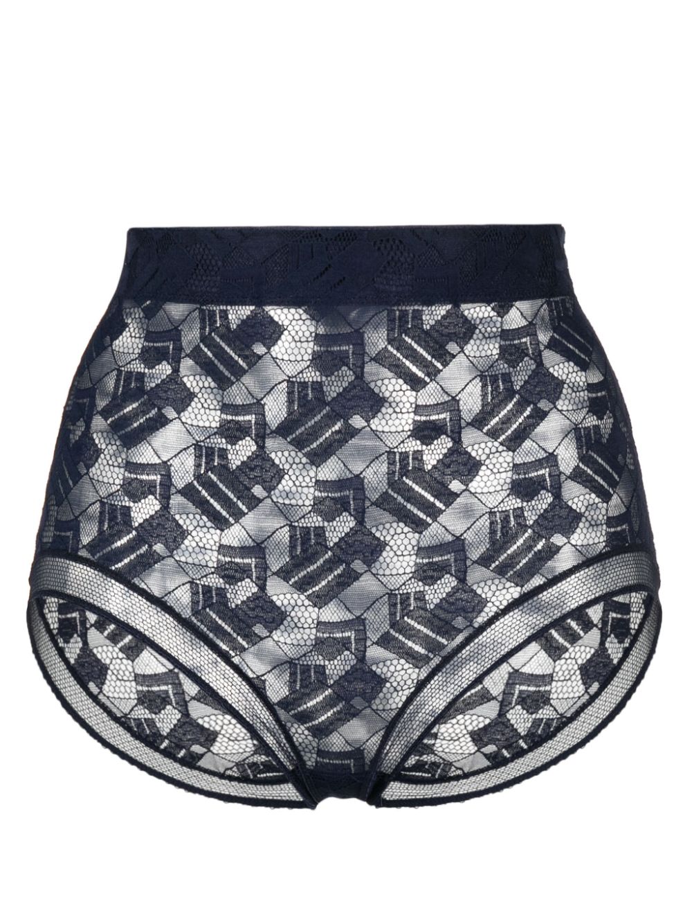 Calme high-waisted briefs - Blue