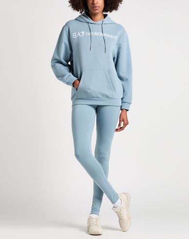 Woman Tracksuit Light blue Size S Cotton, Elastane