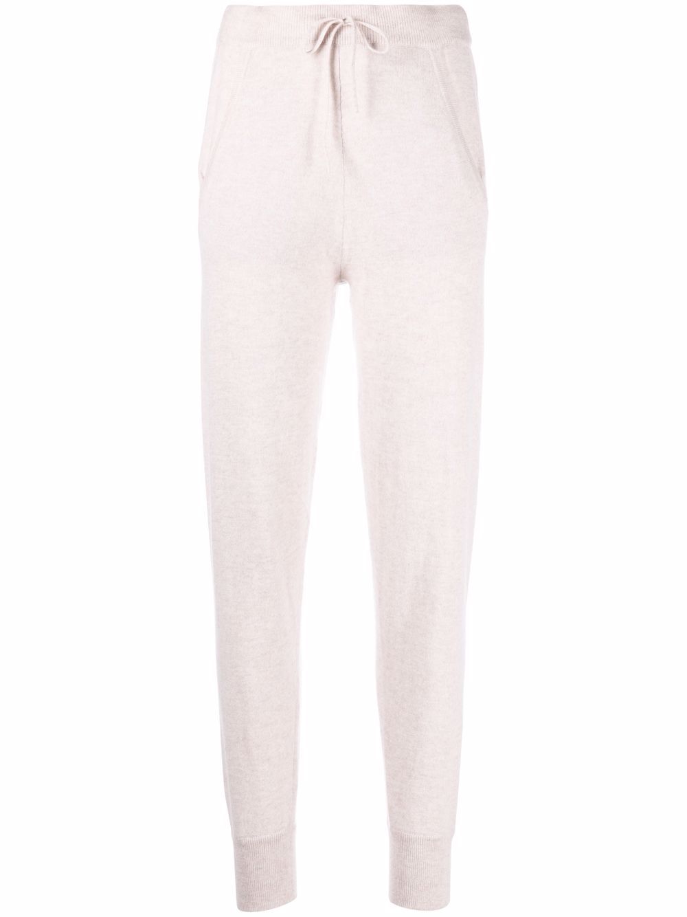 Drawstring slim-cut trousers - Neutrals