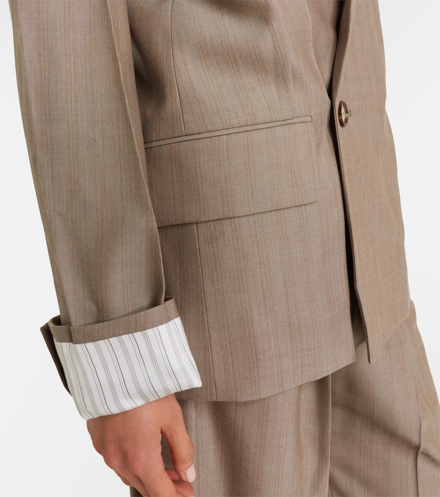 Herringbone virgin wool blazer