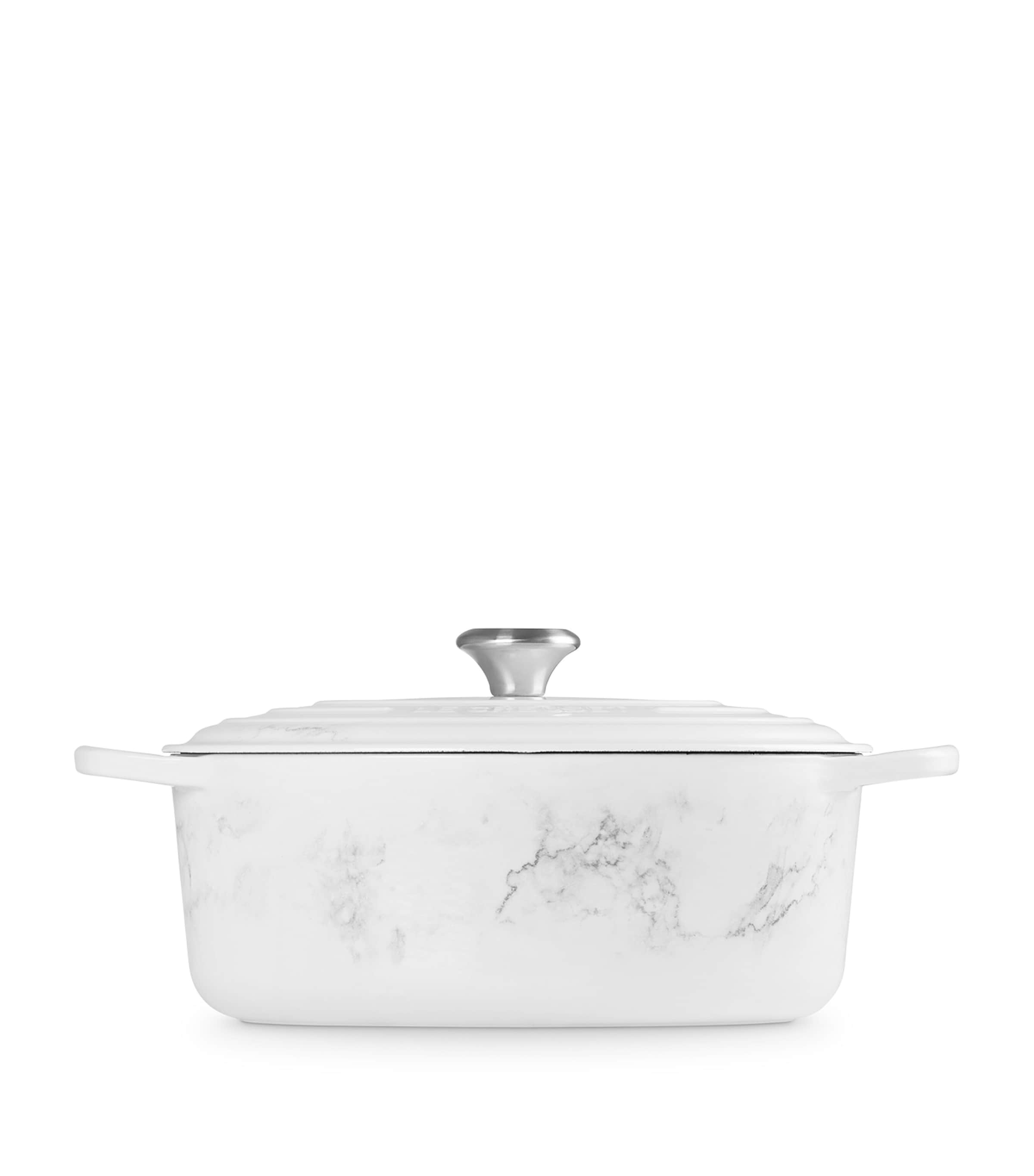Cast Iron Marble Oval Casserole Dish