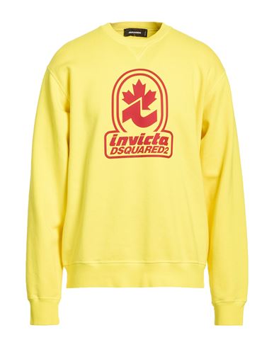 Man Sweatshirt Yellow Size M Cotton