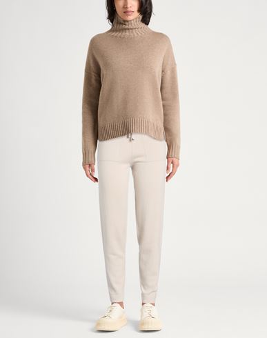 Woman Pants Beige Size M Wool, Cashmere