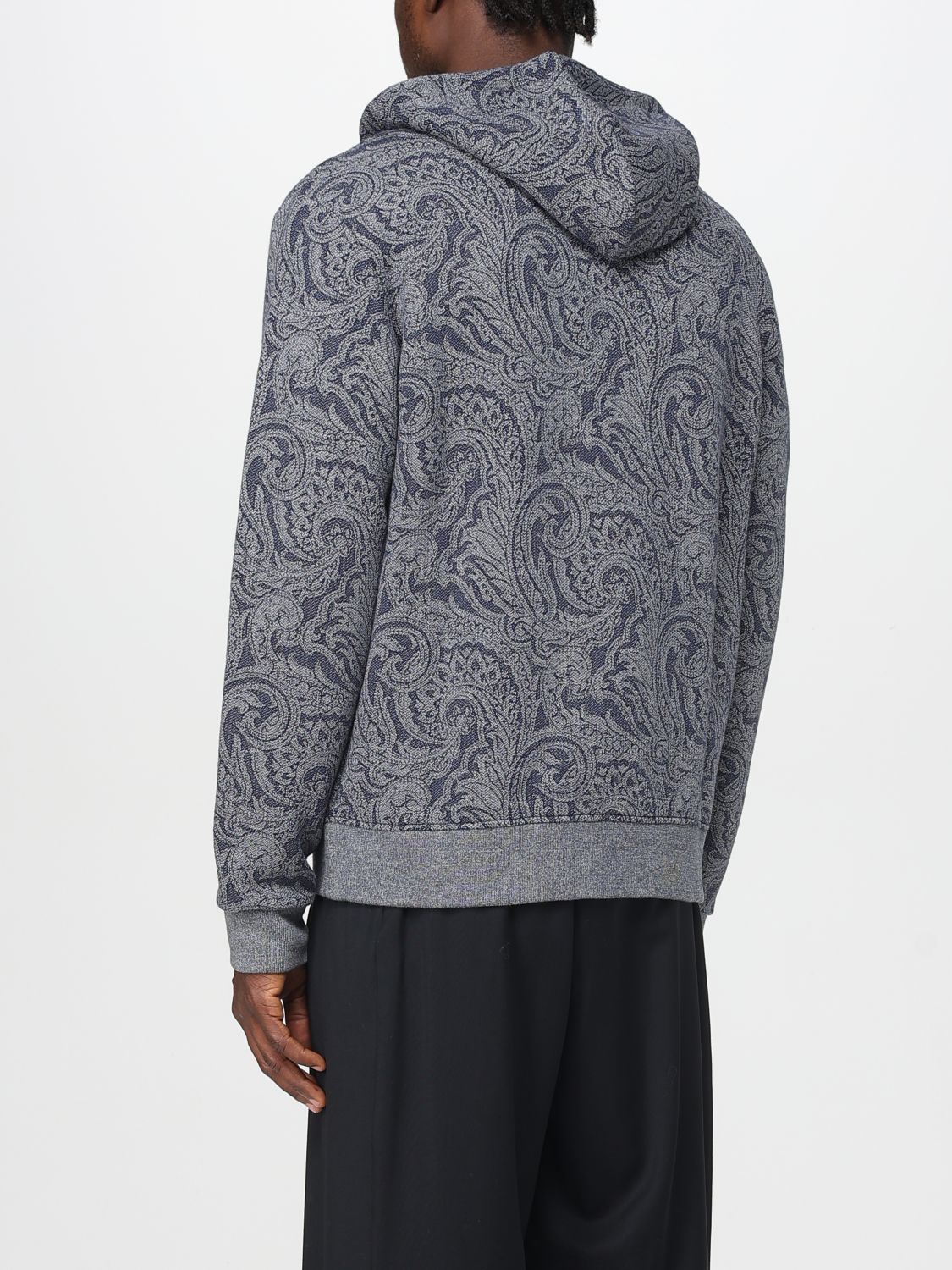 Paisley zip-up hoodie - S8460 BICOLORE