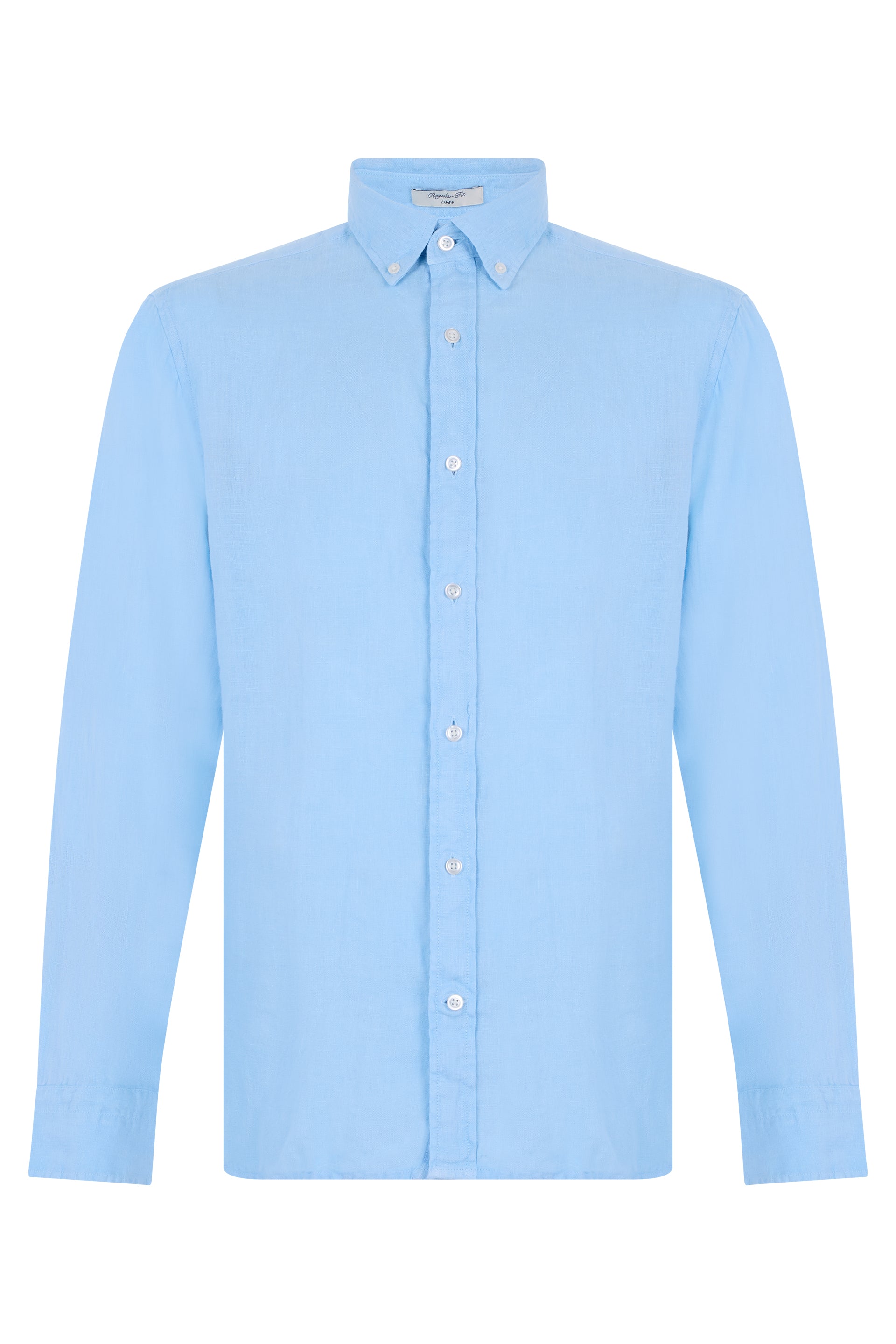 100% Linen Shirt — Blue