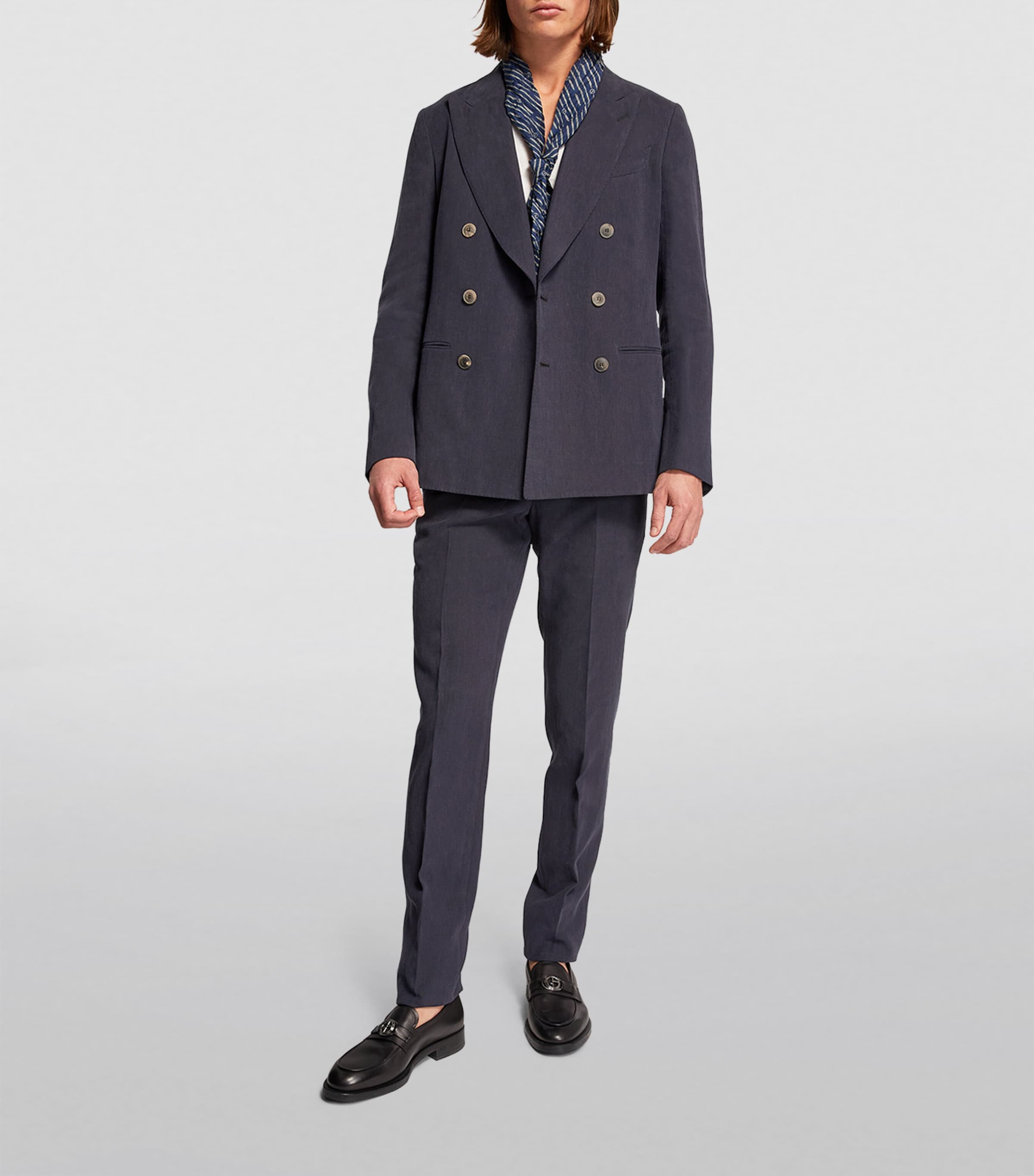 Linen Double-Breasted Suit
