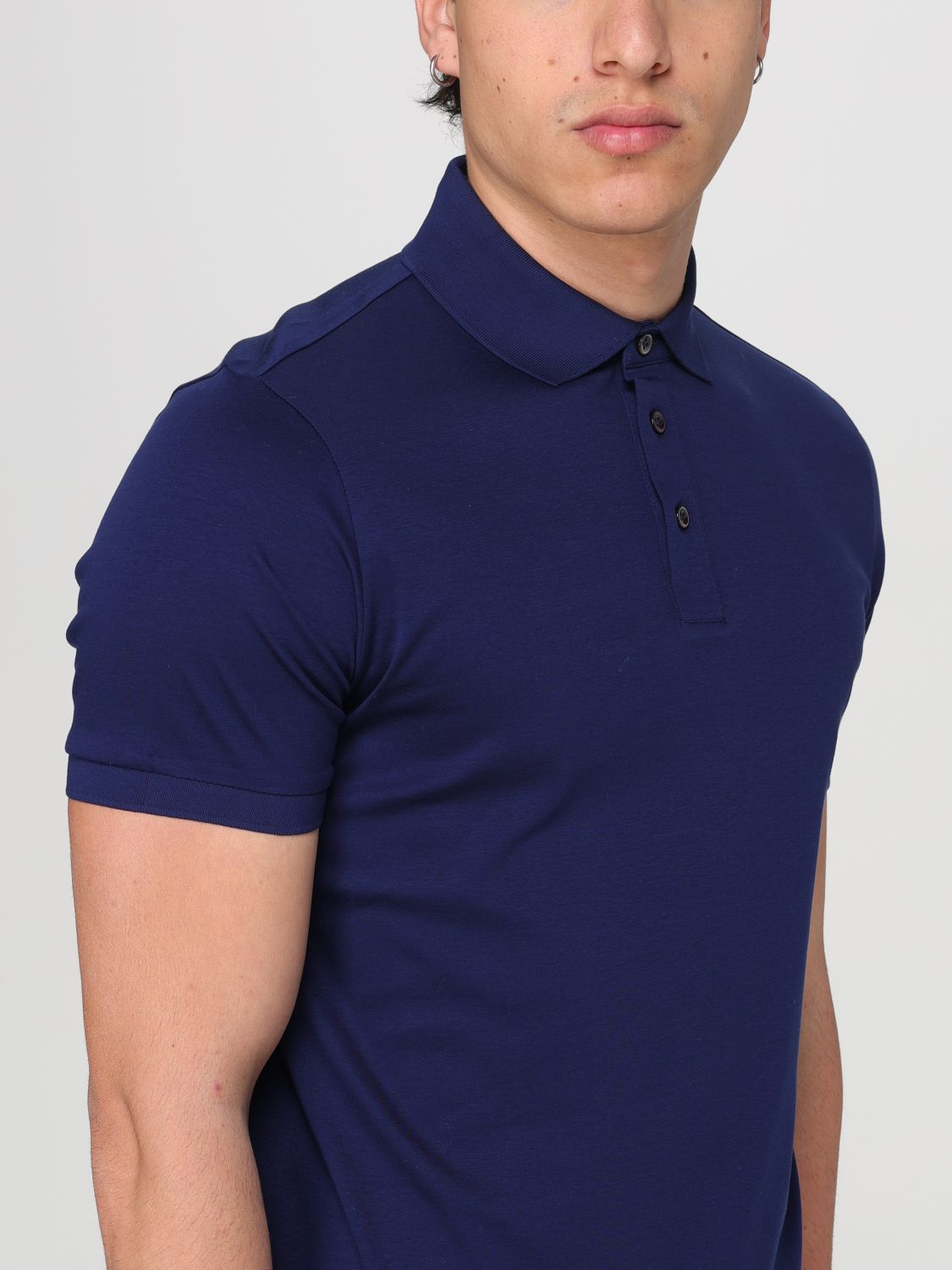 Polo Shirt Men color Blue