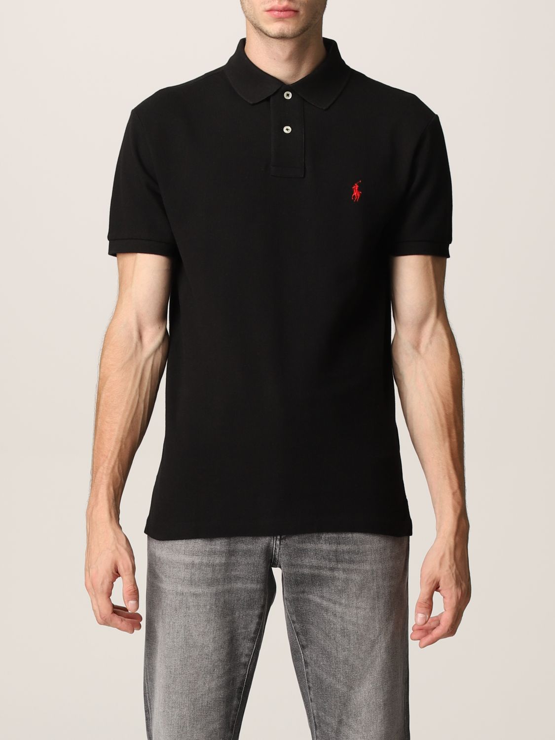 Cotton polo shirt with logo