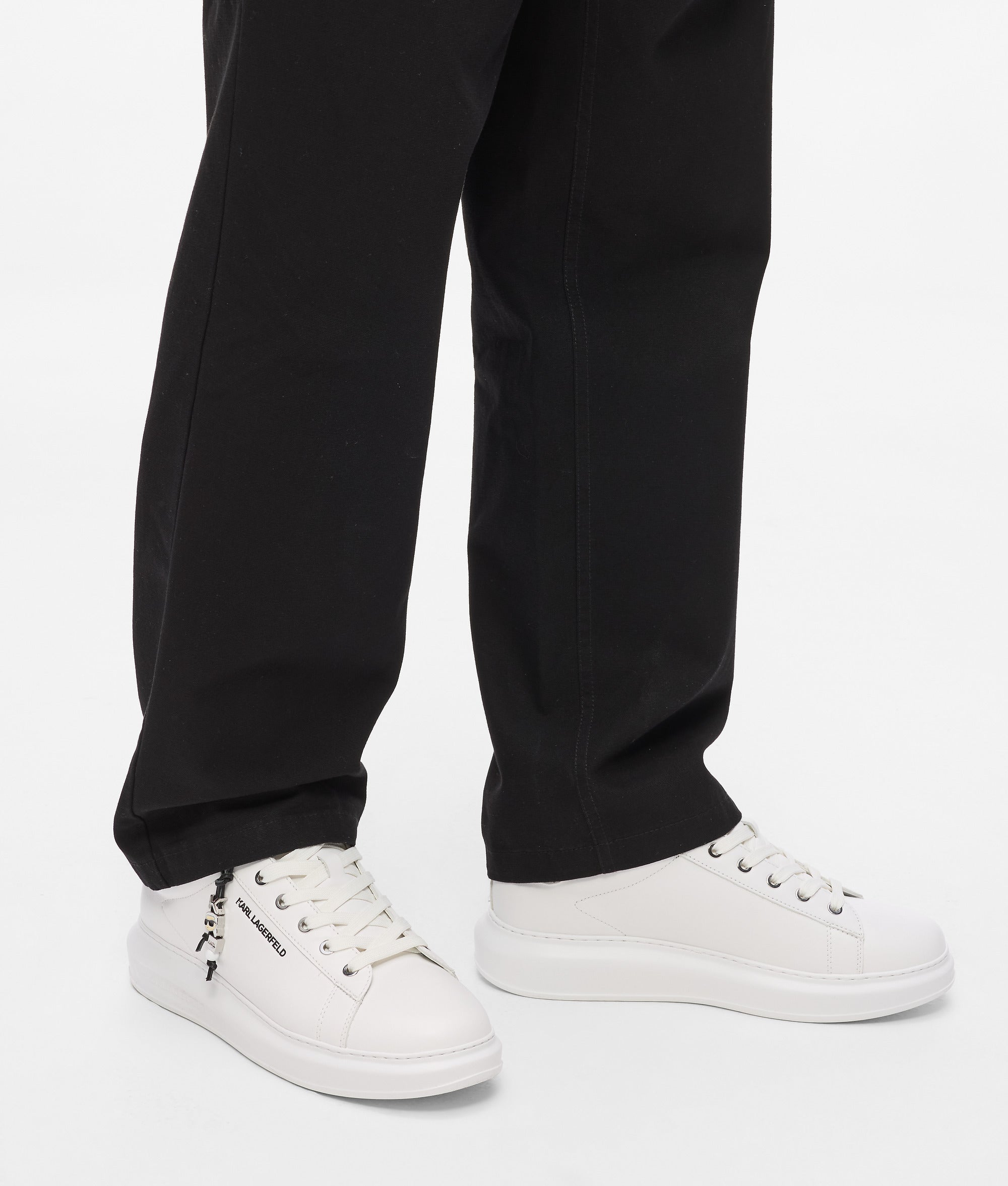 Karl Lagerfeld - Exklusive Kapri Ikon Sneakers Mit Anhänger, Herren, Weiss, Größe