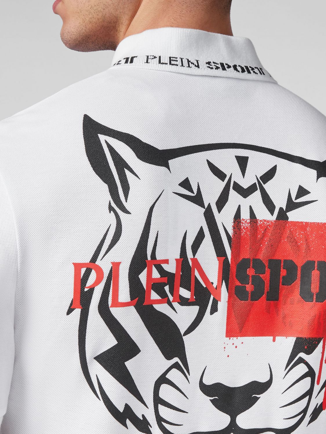 Logo-patch short-sleeved polo shirt - White