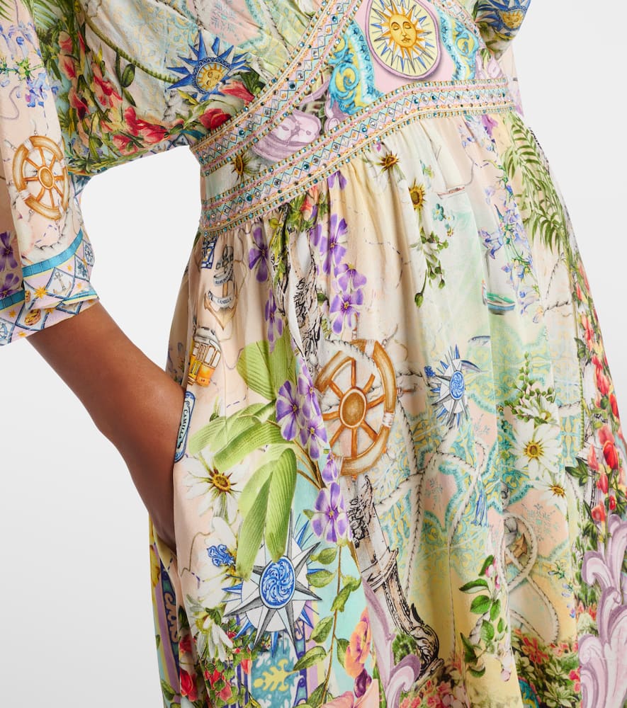 Just Coasting embellished silk maxi dress