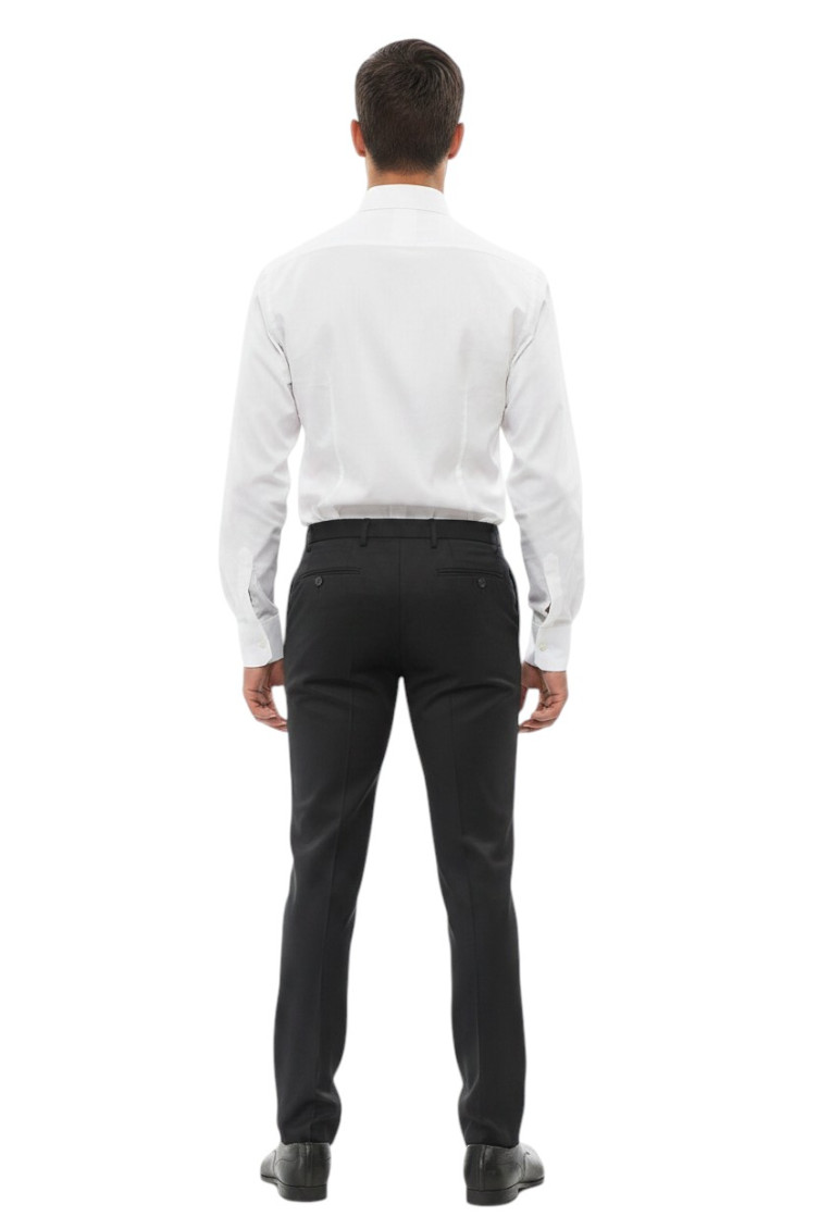 Black Flat Front Pants