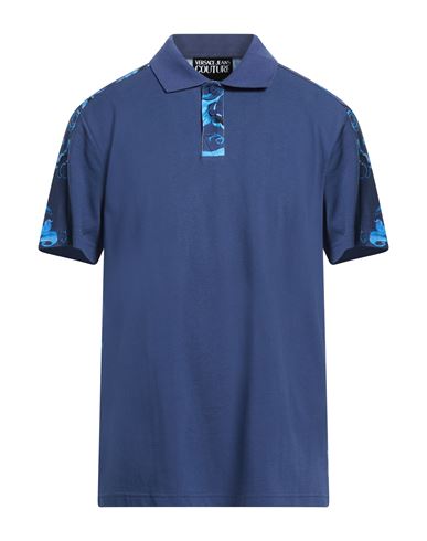 Man Polo shirt Slate blue Size S Cotton