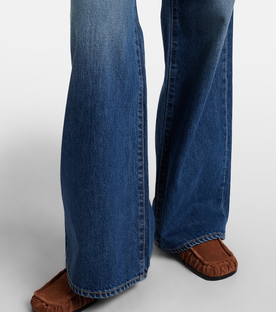 Eva faded wide-leg jeans