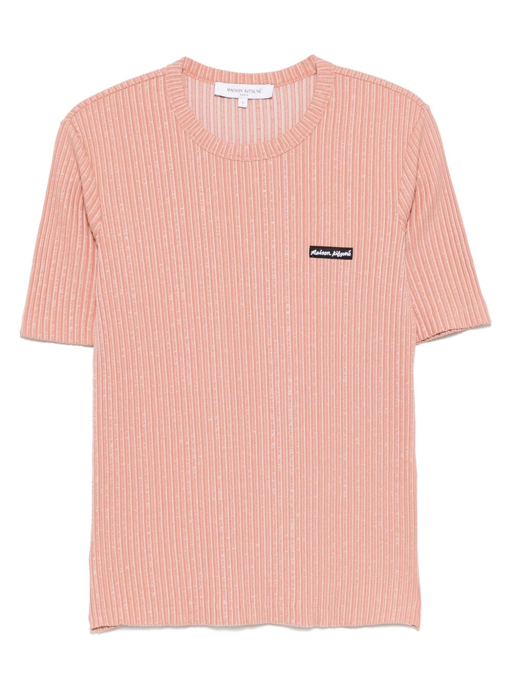 Maison Kitsuné handwriting label T-shirt - Pink