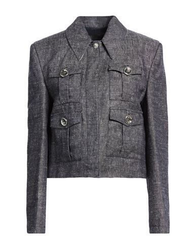 Woman Denim outerwear Blue Size 6 Linen, Viscose, Hemp, Silk