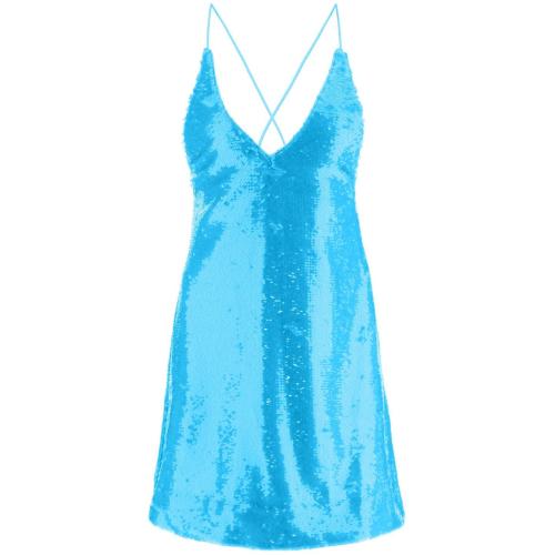 Sequin slip mini dress - Blue