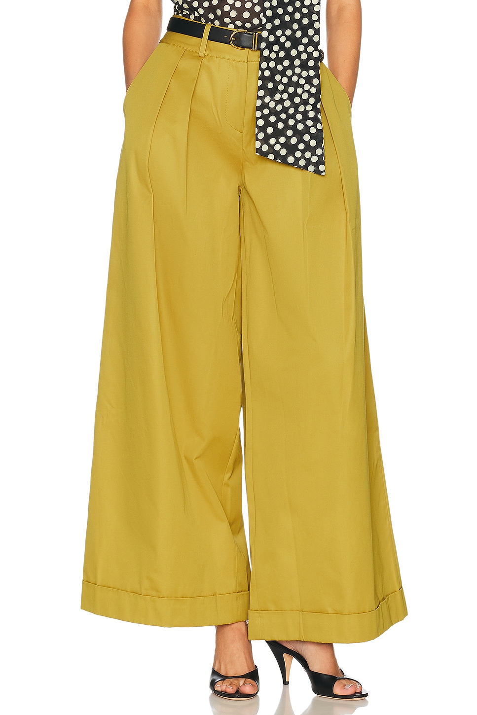 Françoise Fran?oise Mila Pant in Olive - Olive. 36 also , 38