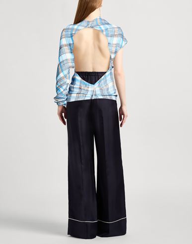 Woman Top Azure Size 4 Viscose, Silk
