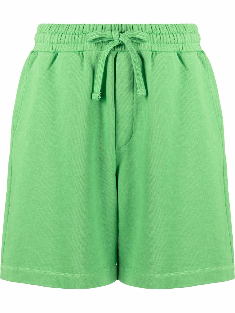 Organic cotton drawstring shorts - Green