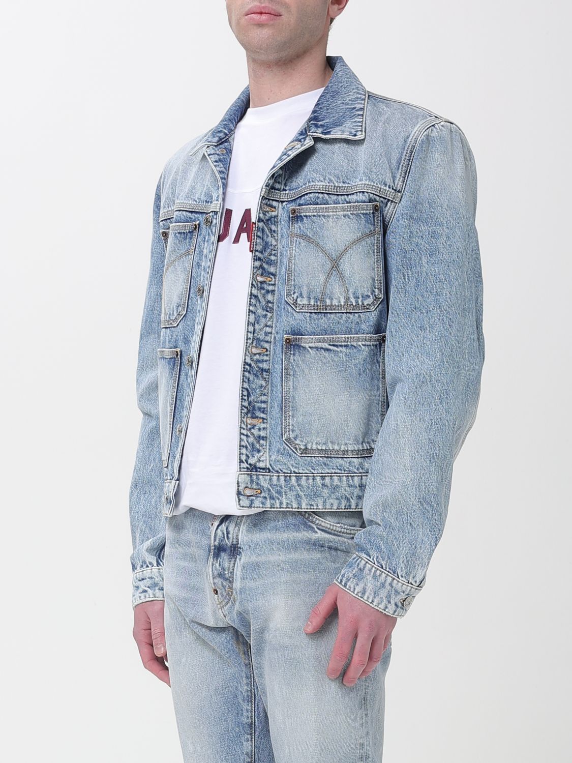 Jacket Men color Denim