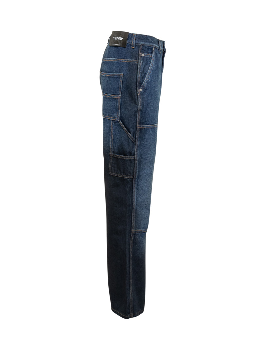 Blue Relaxed High Rise Jeans