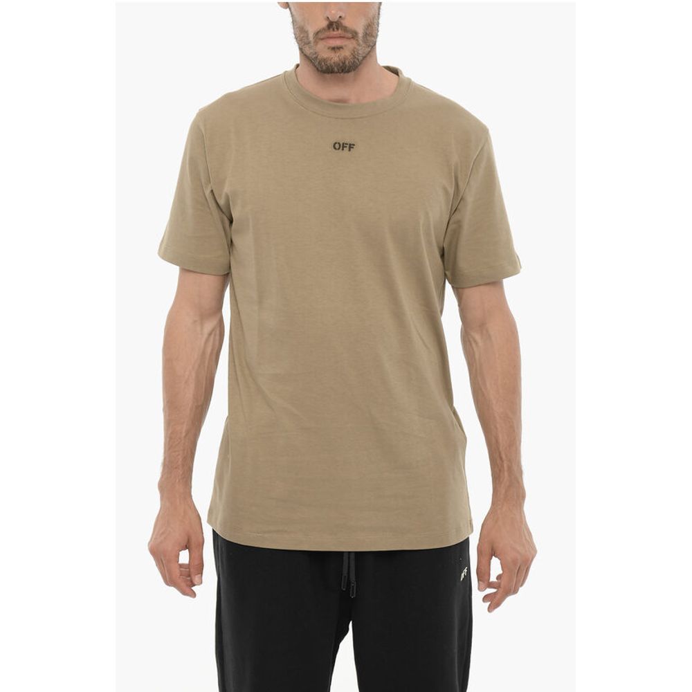 Logo-Embroidered T-Shirt — Beige