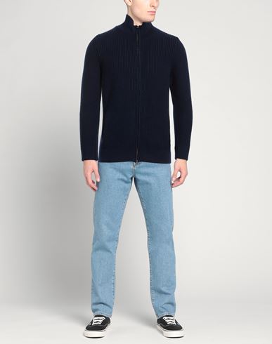 Man Cardigan Navy Size 40 Wool, Cashmere