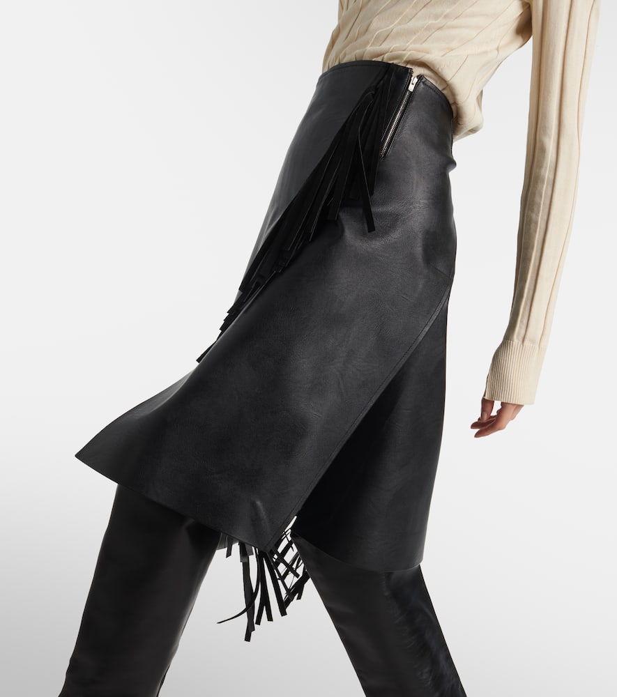 Alter mat faux leather midi skirt