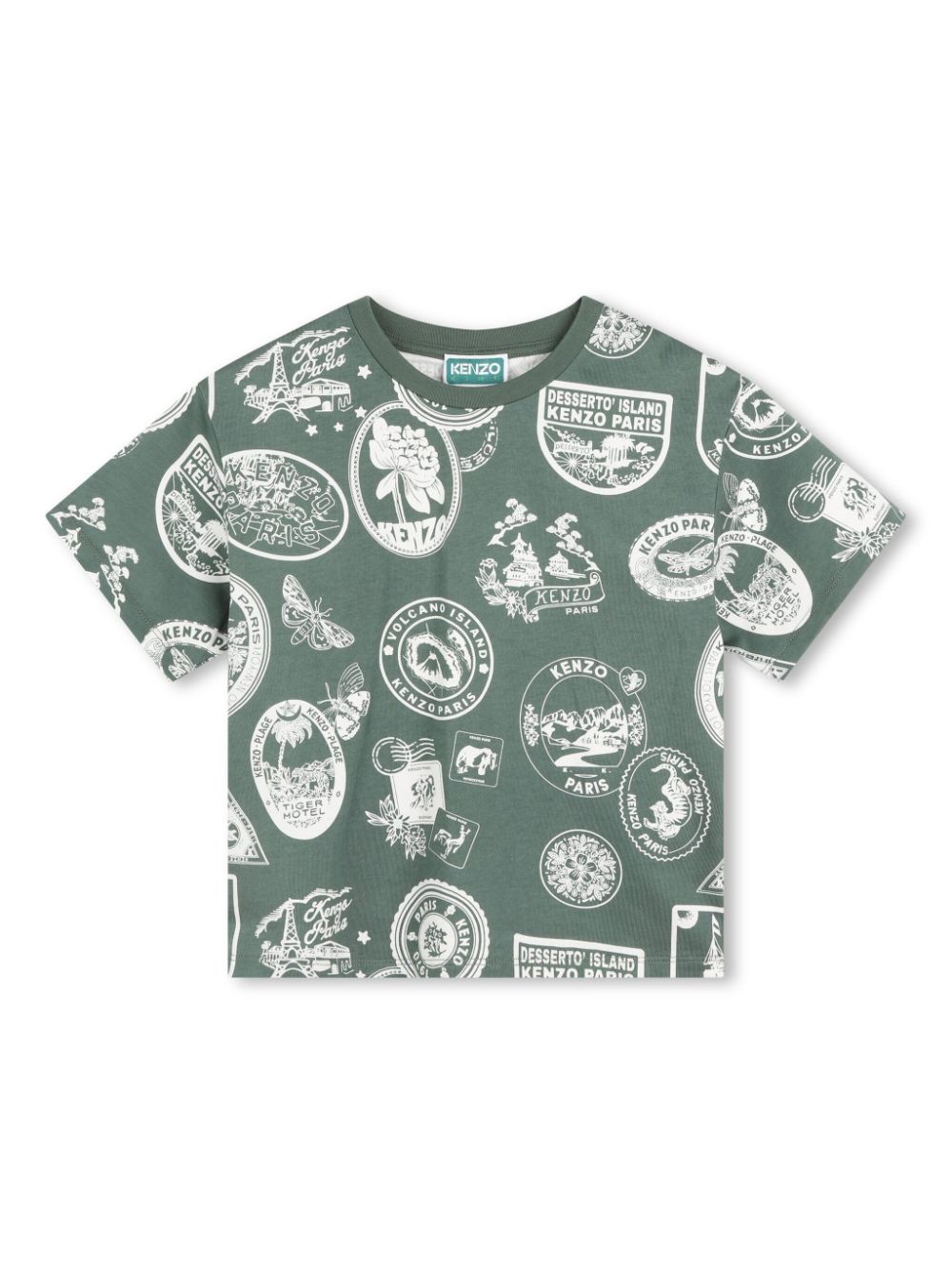 Graphic-print cotton T-shirt - Green